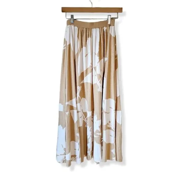 Robb & Lulu Essentials NWT CHARLOTTE‎ MIDI SKIRT in honey floral sz XS - Picture 3 of 8